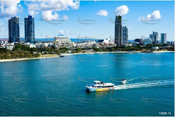 Tourist Boat - Gold Coast Broadwater QLD Aerial Photography