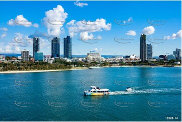 Tourist Boat - Gold Coast Broadwater QLD Aerial Photography