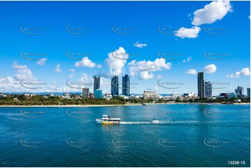 Tourist Boat - Gold Coast Broadwater QLD Aerial Photography