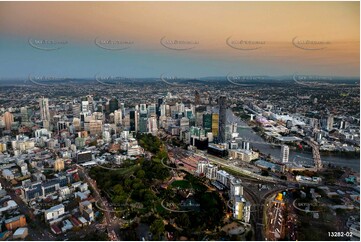 Brisbane City at Last Light QLD Aerial Photography