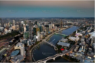 Brisbane City at Last Light QLD Aerial Photography