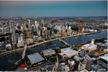 Brisbane City at Last Light QLD Aerial Photography