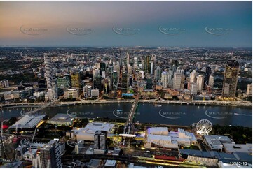 Brisbane City at Last Light QLD Aerial Photography