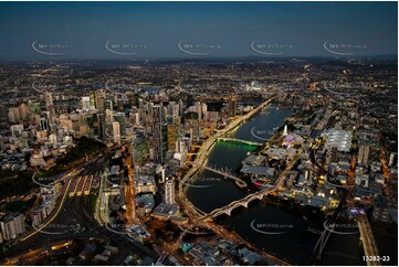 Brisbane City at Last Light QLD Aerial Photography