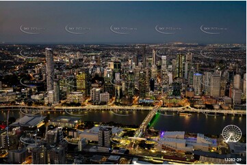 Brisbane City at Last Light QLD Aerial Photography