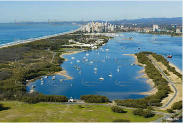 The Gold Coast Seaway & Wavebreak Island 2003 Aerial Photography