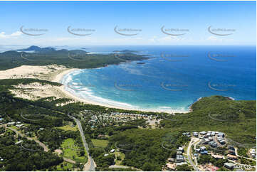 Aerial Photo One Mile Beach NSW Aerial Photography