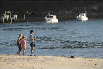 Afternoon fishing at Little Nelson Bay NSW Aerial Photography