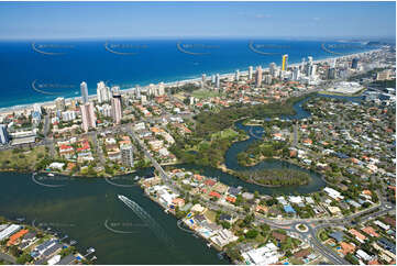 Aerial Photo Broadbeach Waters QLD Aerial Photography