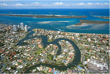 Aerial Photo Biggera Waters QLD Aerial Photography