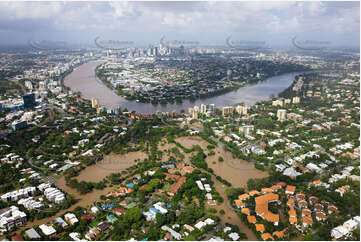 Aerial Photo Brisbane Flood QLD Aerial Photography