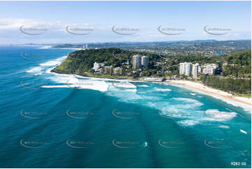 Aerial Photo Burleigh Heads Surf Break QLD Aerial Photography