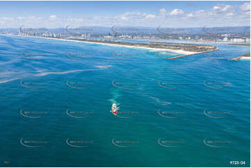 MV Port Frederick Dumping Sand off the Gold Coast QLD Aerial Photography