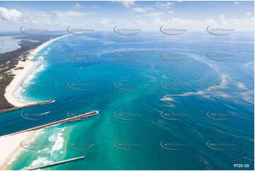 Aerial Photo The Gold Coast Seaway Sand Bar QLD Aerial Photography