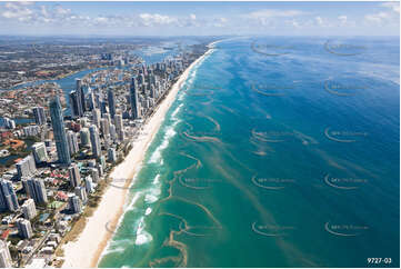 An Algal Bloom off Surfers Paradise QLD Aerial Photography