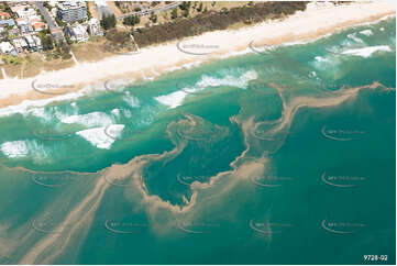 An Algal Bloom off Mermaid Beach Gold Coast QLD Aerial Photography