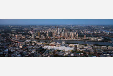 Aerial Photo of Brisbane & Southbank at Last Light QLD Aerial Photography