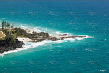 Aerial Photo Snapper Rocks Coolangatta QLD Aerial Photography