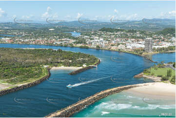 Aerial Photo Tweed River with boat NSW Aerial Photography