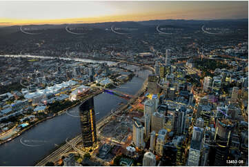 Night Aerial Photo Brisbane City QLD Aerial Photography