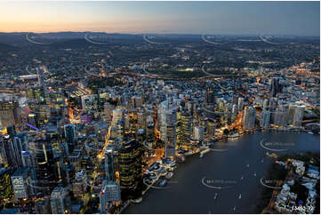 Night Aerial Photo Brisbane City QLD Aerial Photography