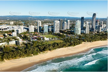 Aerial Photo Showing Broadbeach State School QLD Aerial Photography