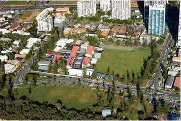 Aerial Photo Showing Broadbeach State School QLD Aerial Photography