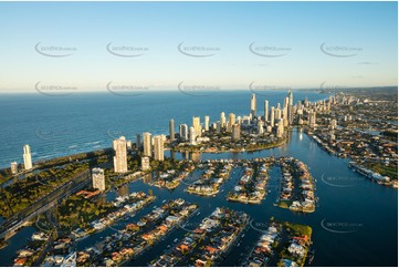 Sunset Aerial Photo Surfers Paradise QLD Aerial Photography