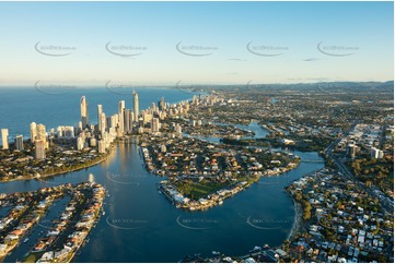 Sunset Aerial Photo Surfers Paradise QLD Aerial Photography