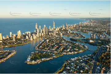 Sunset Aerial Photo Surfers Paradise QLD Aerial Photography