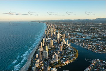 Sunset Aerial Photo Surfers Paradise QLD Aerial Photography