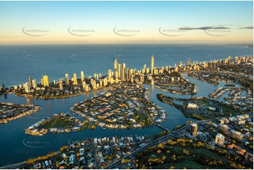 Sunset Aerial Photo Surfers Paradise QLD Aerial Photography