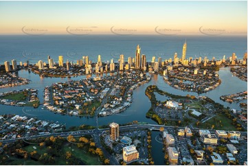 Sunset Aerial Photo Surfers Paradise QLD Aerial Photography