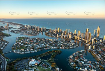 Sunset Aerial Photo Surfers Paradise QLD Aerial Photography