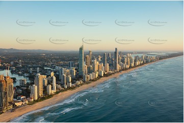 Sunrise Aerial Photo Surfers Paradise QLD Aerial Photography