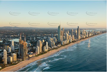 Sunrise Aerial Photo Surfers Paradise QLD Aerial Photography