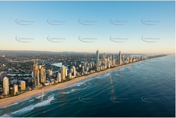 Sunrise Aerial Photo Surfers Paradise QLD Aerial Photography