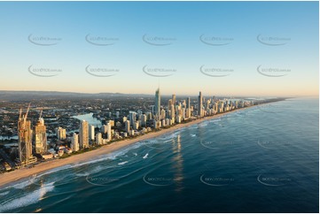 Sunrise Aerial Photo Surfers Paradise QLD Aerial Photography