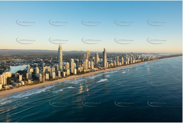 Sunrise Aerial Photo Surfers Paradise QLD Aerial Photography