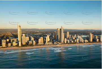 Sunrise Aerial Photo Surfers Paradise QLD Aerial Photography