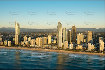 Sunrise Aerial Photo Surfers Paradise QLD Aerial Photography