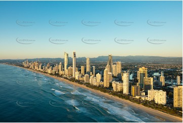 Sunrise Aerial Photo Surfers Paradise QLD Aerial Photography