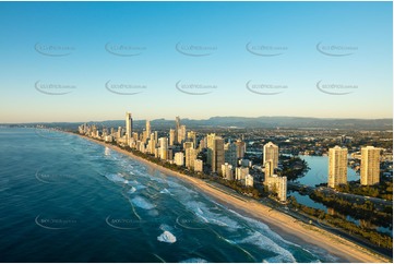 Sunrise Aerial Photo Surfers Paradise QLD Aerial Photography