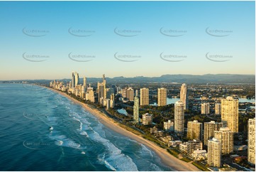 Sunrise Aerial Photo Main Beach QLD Aerial Photography