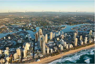 Sunrise Aerial Photo Surfers Paradise QLD Aerial Photography