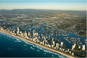 Sunrise Aerial Photo Surfers Paradise QLD Aerial Photography