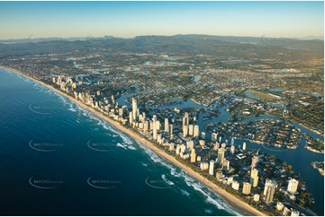 Sunrise Aerial Photo Surfers Paradise QLD Aerial Photography