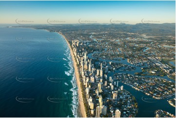 Sunrise Aerial Photo Surfers Paradise QLD Aerial Photography