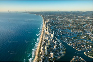 Sunrise Aerial Photo Surfers Paradise QLD Aerial Photography