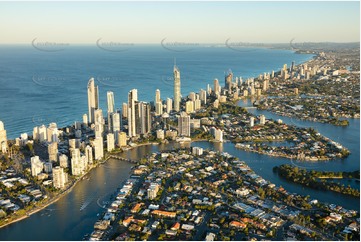 Sunset Aerial Photo Surfers Paradise QLD Aerial Photography